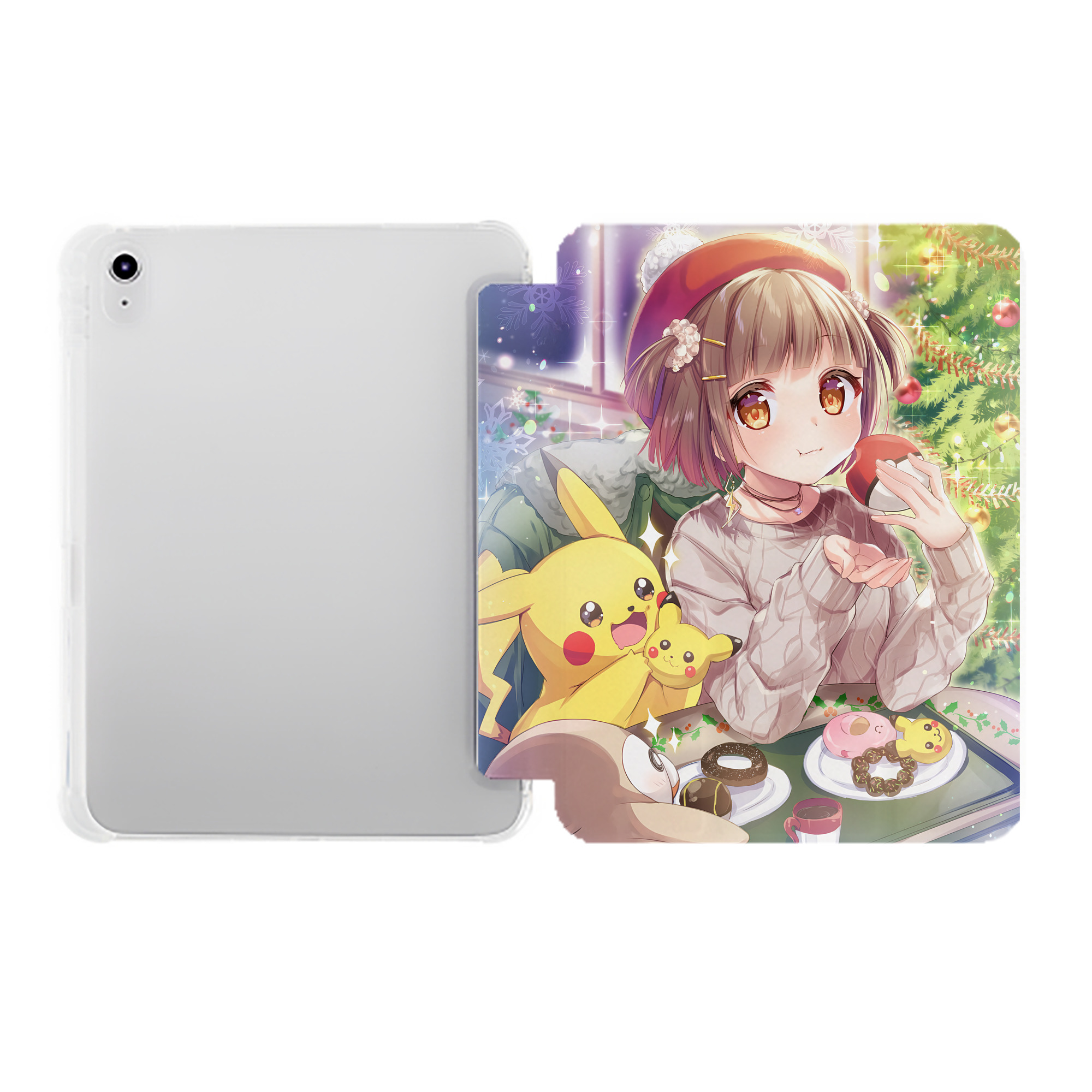 （画像用） ポケットモンスター Pokémon IPad ケース ペン収納付き 三つ折りスタンド PUレザー×シリコン 対応機種9.5/10.5/10.9インチ